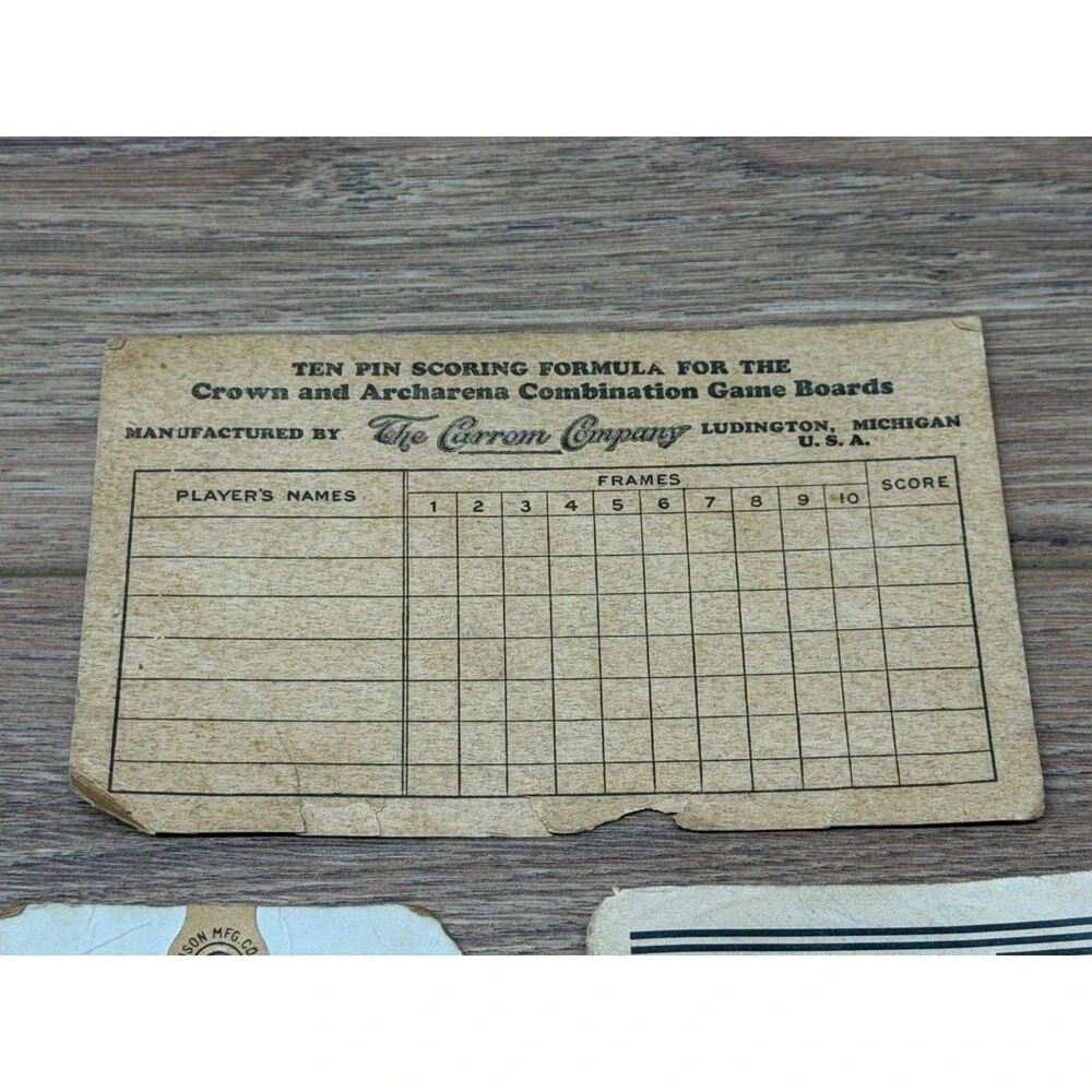 The Carrom Company 1940's Carrom Game Boards Direction Booklet & Ephemera